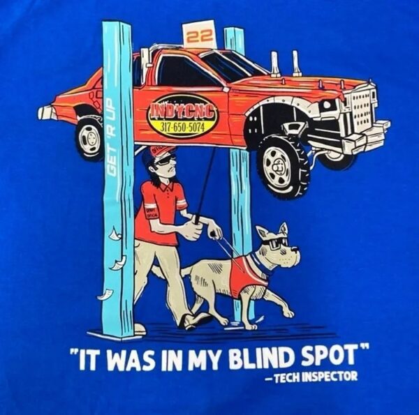 blind tech inspector t-shirt