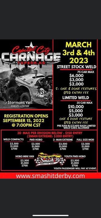 Capital City Carnage flyer with information