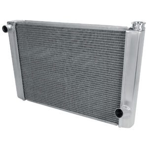 An aluminum radiator on a white background.