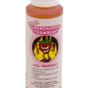 A bottle of Fuel Fragrance Strawberry 4oz with white bakground