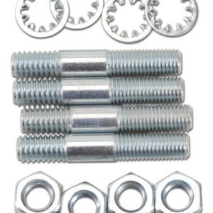 A set of bolts and nuts on a white background.
