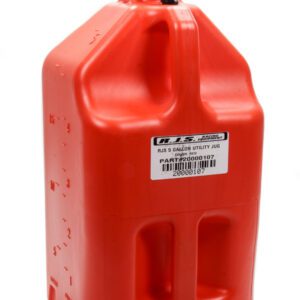 A red gallon jug on a white background.